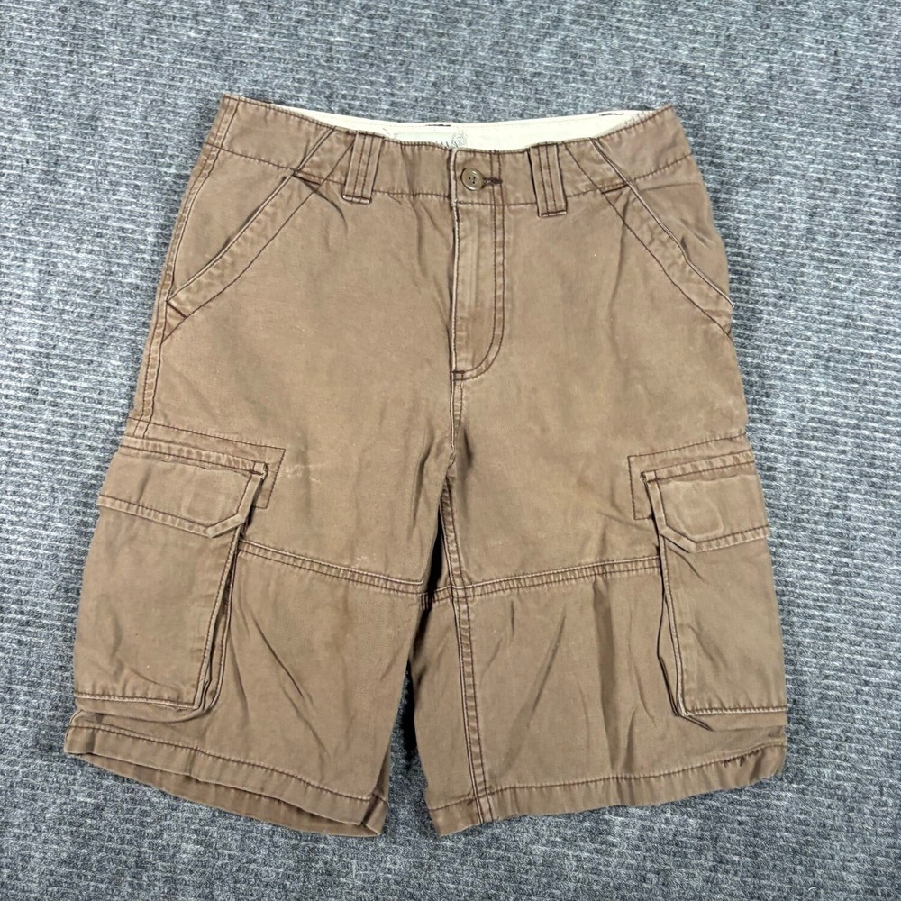 Old Navy Cargo Shorts Boys 12 Regular Brown Excellent Cotton Utility Pocket